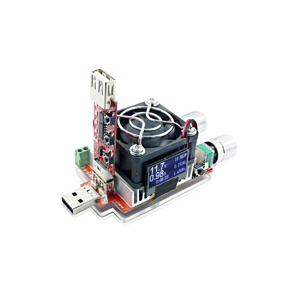 35W Constant Current Double Adjustable Electronic Load + Qc2.0/3.0 Trigger Quick Voltage Usb Tester 300742218726