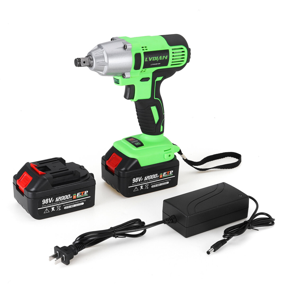98Vf 12000Mah 320Nm Cordless Electric Wrench Lithium Power Wrench Tool 791177556529