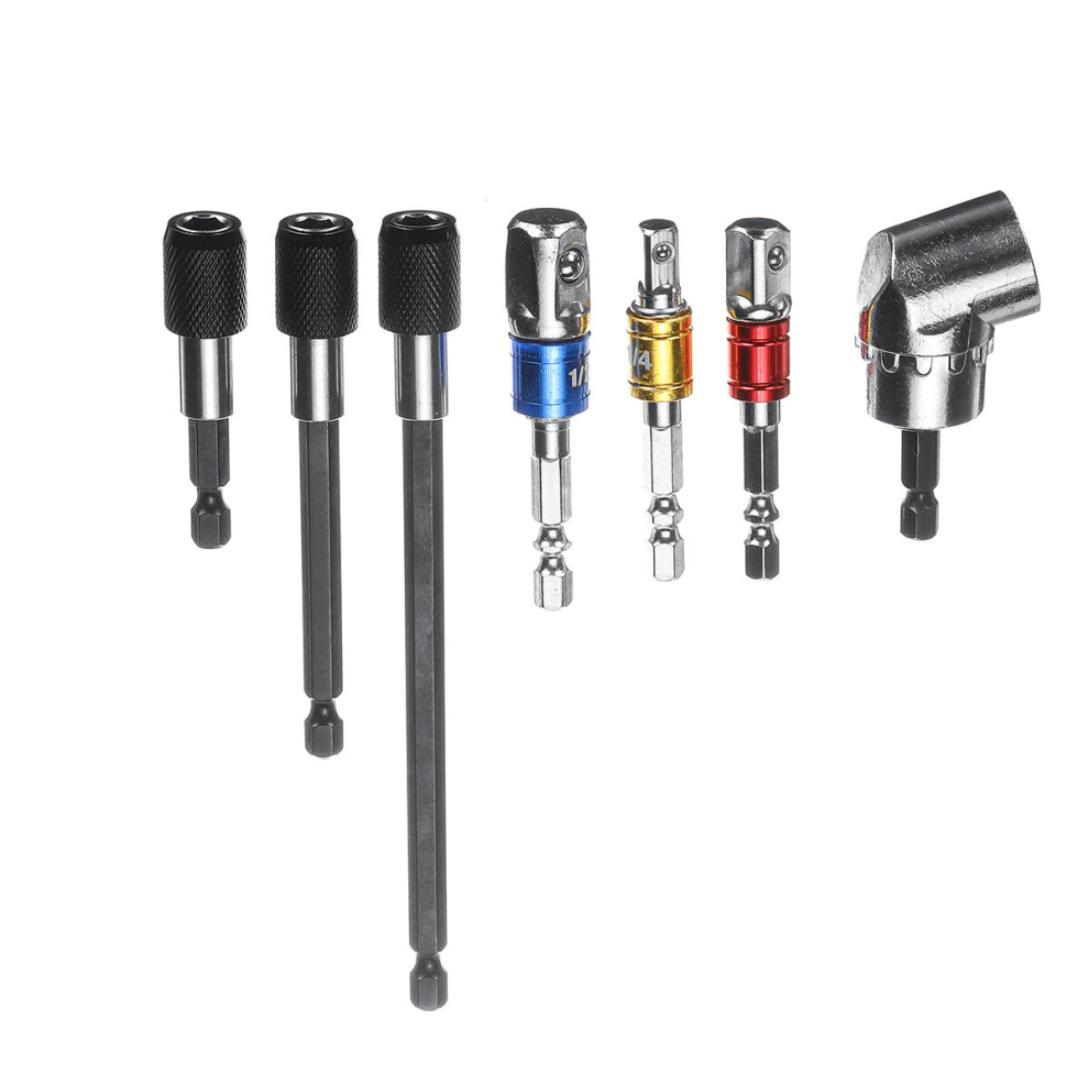 7Pcs 105 Degree Right Angle Driver Hex Screwdriver Bit Holder Screwdriver Driver Socket Repair Tool 682549726025