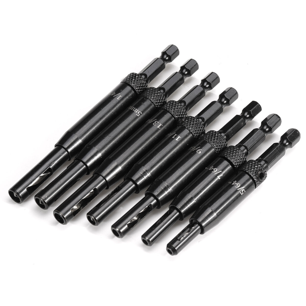 Self Centering Lock Hinge Drill Bit Set Hardware Drawer Pilot Hole Guide 8103972869766