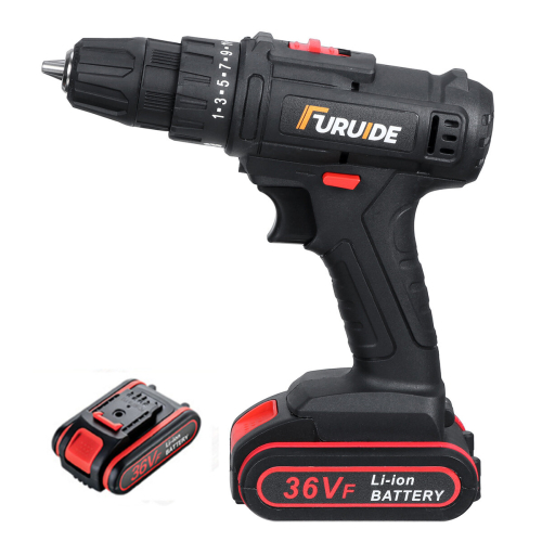21 V Electric Drill 2 Speed Electric Cordless Drill Driver With Bits Set Batteries 1