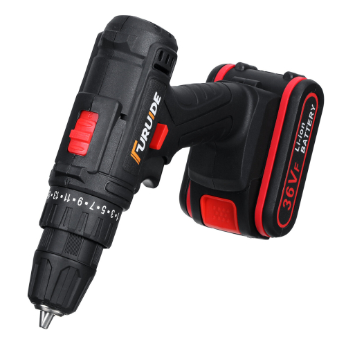 21 V Electric Drill 2 Speed Electric Cordless Drill Driver With Bits Set Batteries 2