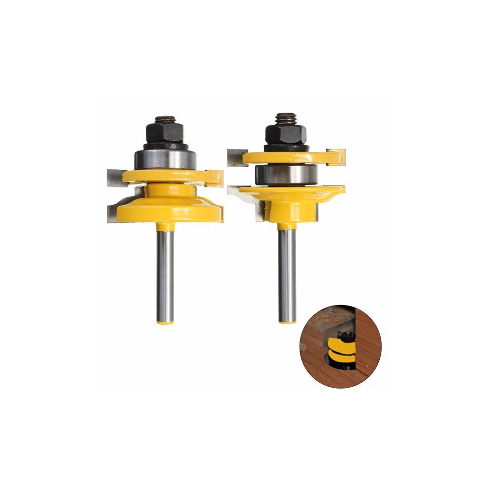 Drillpro 1/4 Inch Shank Rail And Stile Router Bits Standard Ogee Bits For Woodworking 300743150742