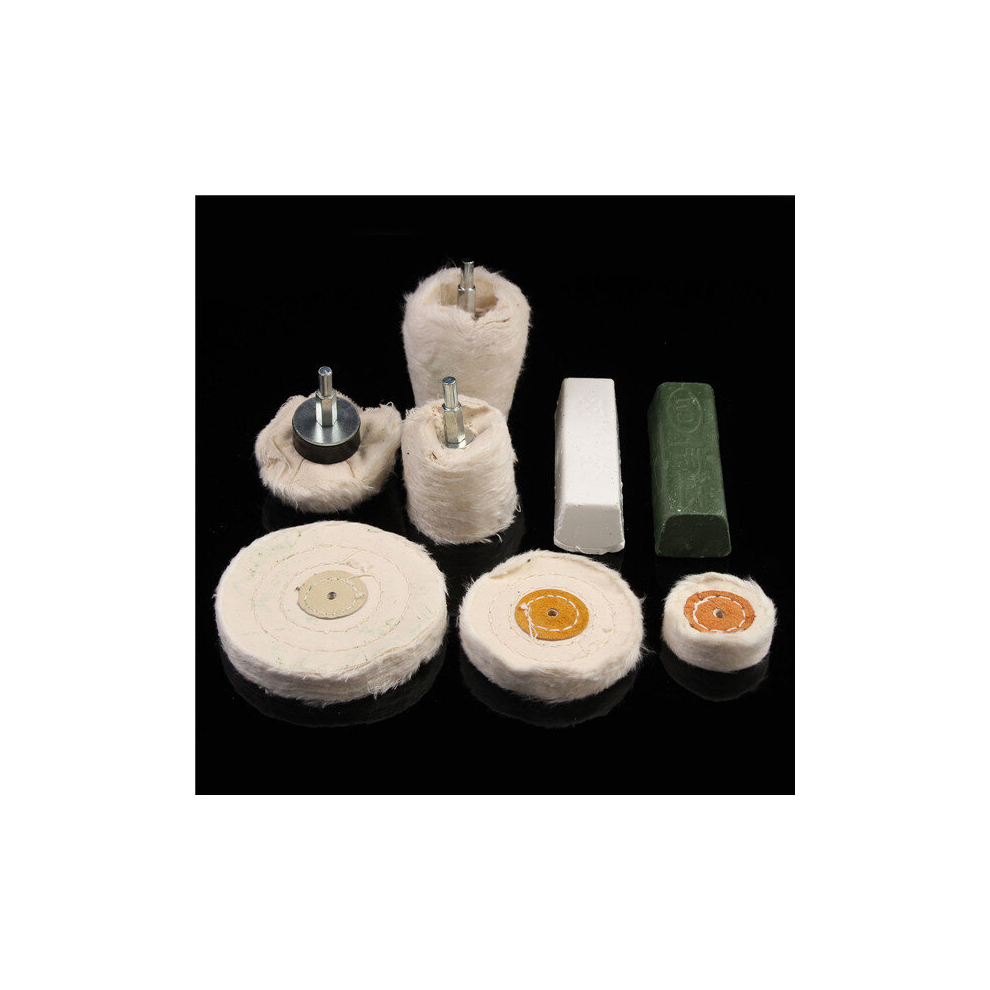 8Pcs Polishing Kit Dome Goblet Cylinder Mop Buffing Polish Wheel Compound Metal Polishing Tools 600182738557