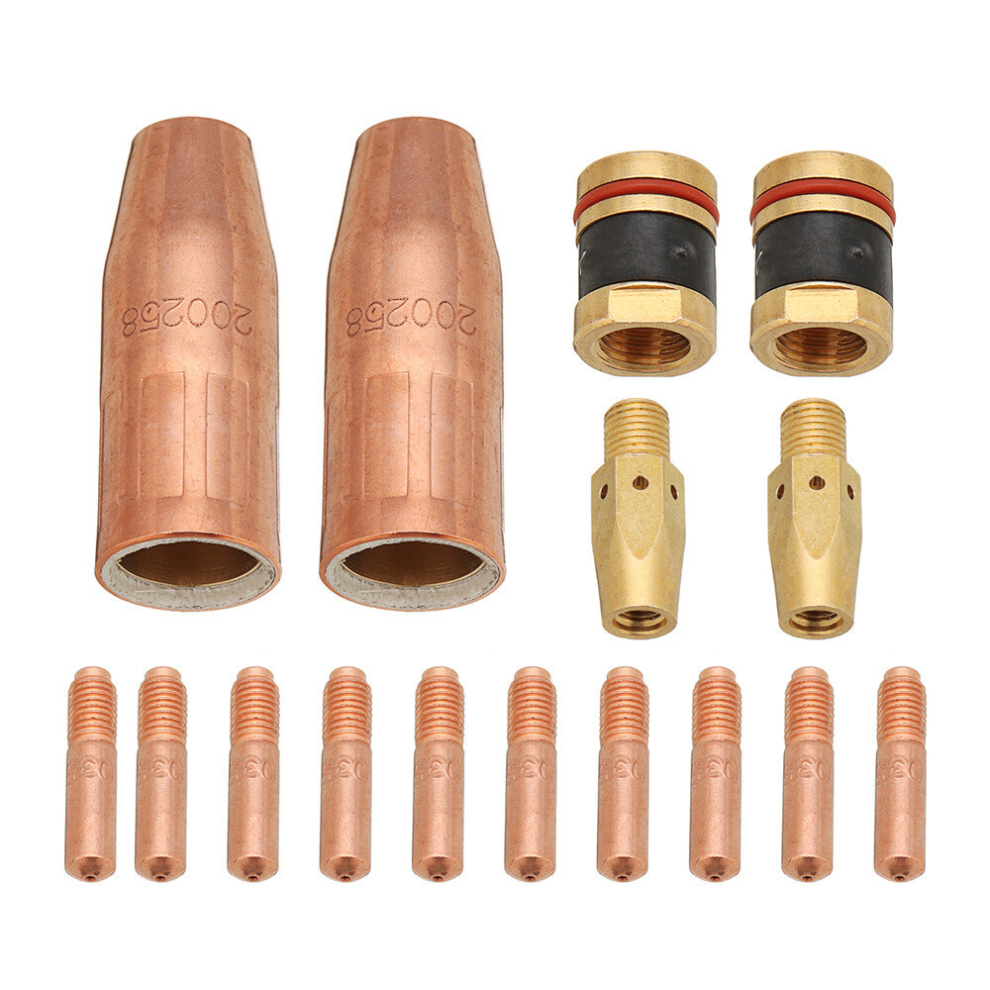 16Pcs M37 Mig Welding Torch Kit 0.035 Inch For Miller M-25 M-40 Tip Nozzle And Diffuser 6900736675357