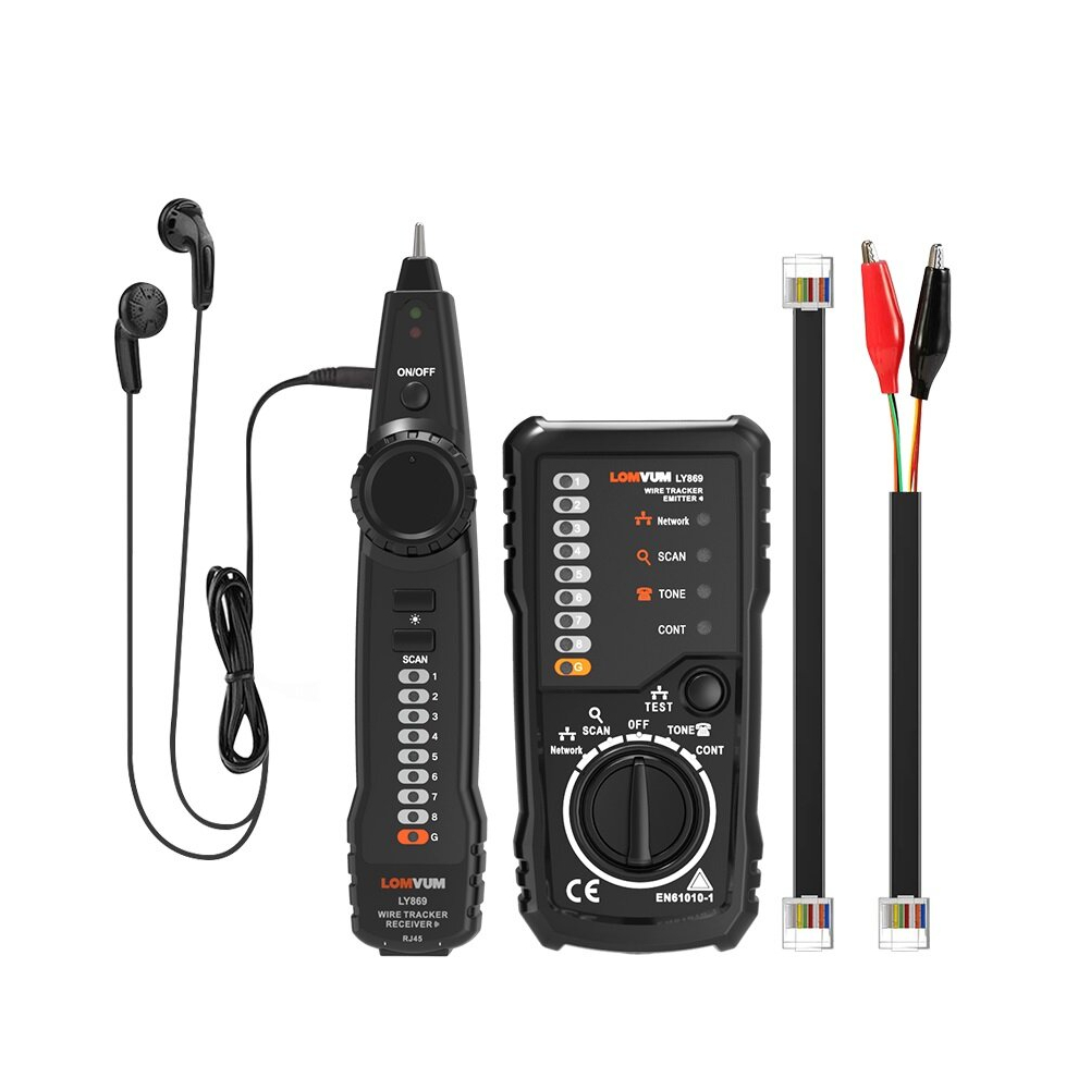Lomvum Wire Tracker Rj45 Rj11 Cable Detector Line Finder For Ethernet Lan Network Cable /Telephone Wire Tester 6901250775257