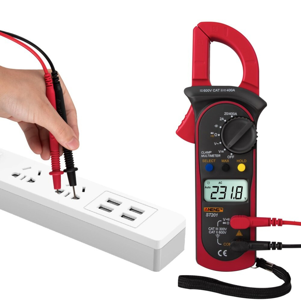 Aneng St201 Digital Multimeter Clamp Ammeter Transistor Tester Capacitor Tester Power Test Automotive Voltage Tester 791351187501