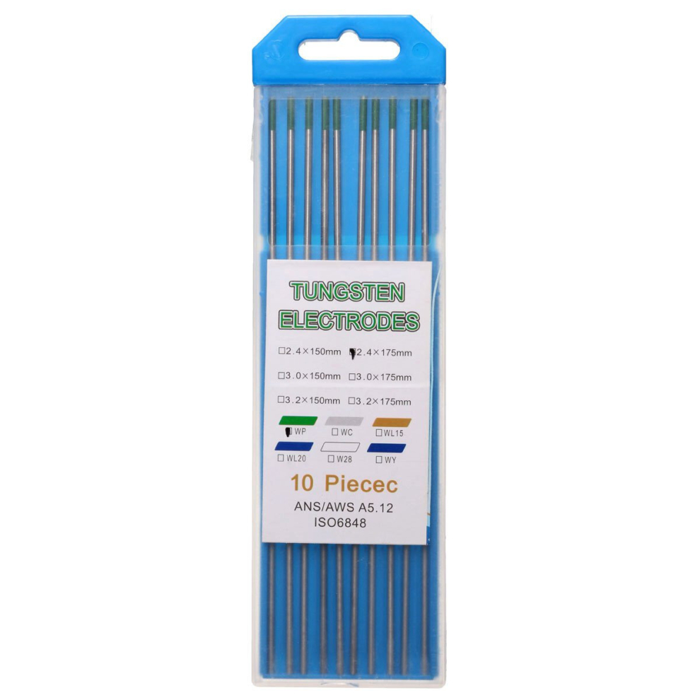 10Pcs 175X2.4mm Wp Green Welding Tungsten Electrode Welding Electrodes 6900753688507