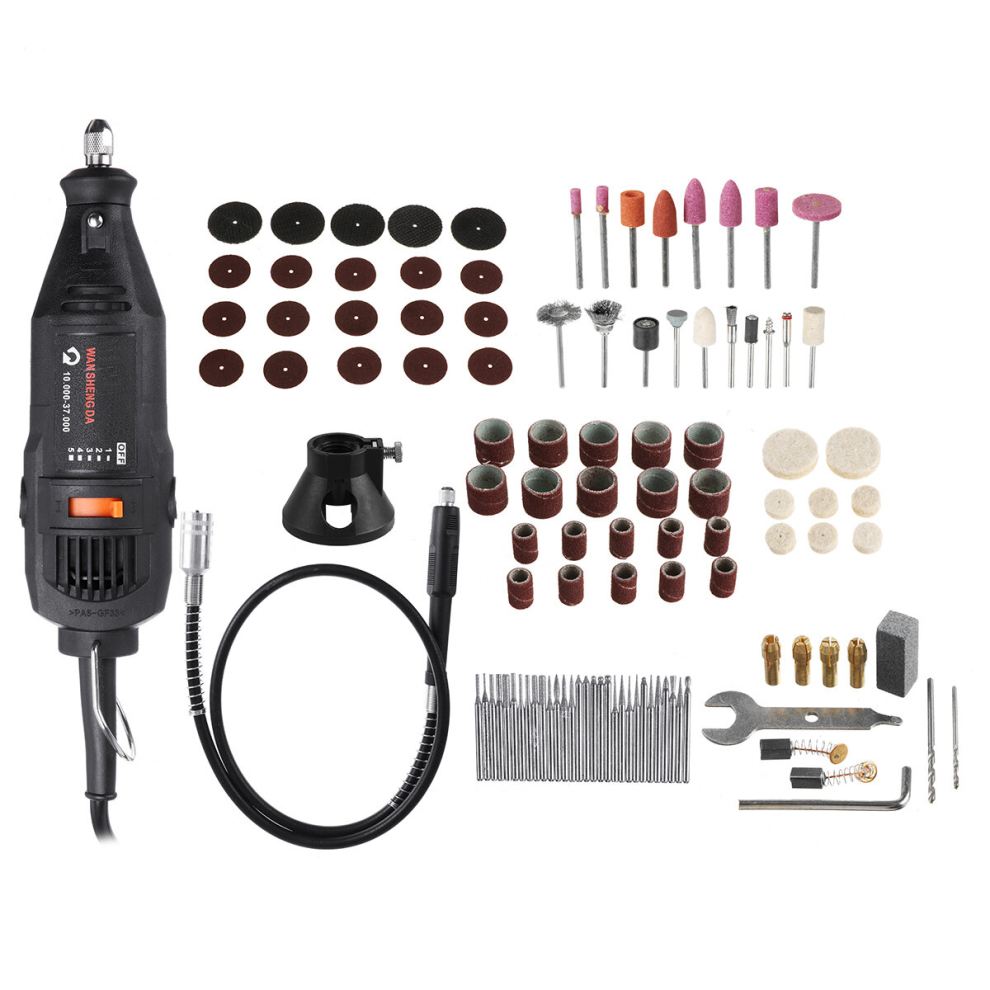 180W Adjutable Speed Electric Rotary Drill Grinder Engraver Polisher Diy Tool Electric Drill Set Polishing Cutting Machine 6900069727747