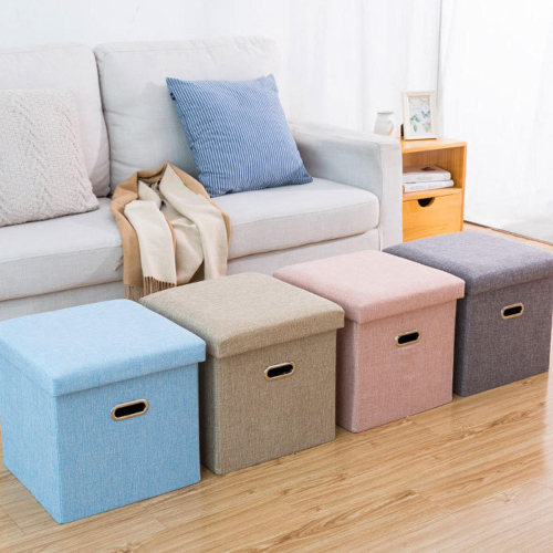 Multifunctional Foldable Fabric Storage Stool Bench Box Foot Stool Folding Chair 1