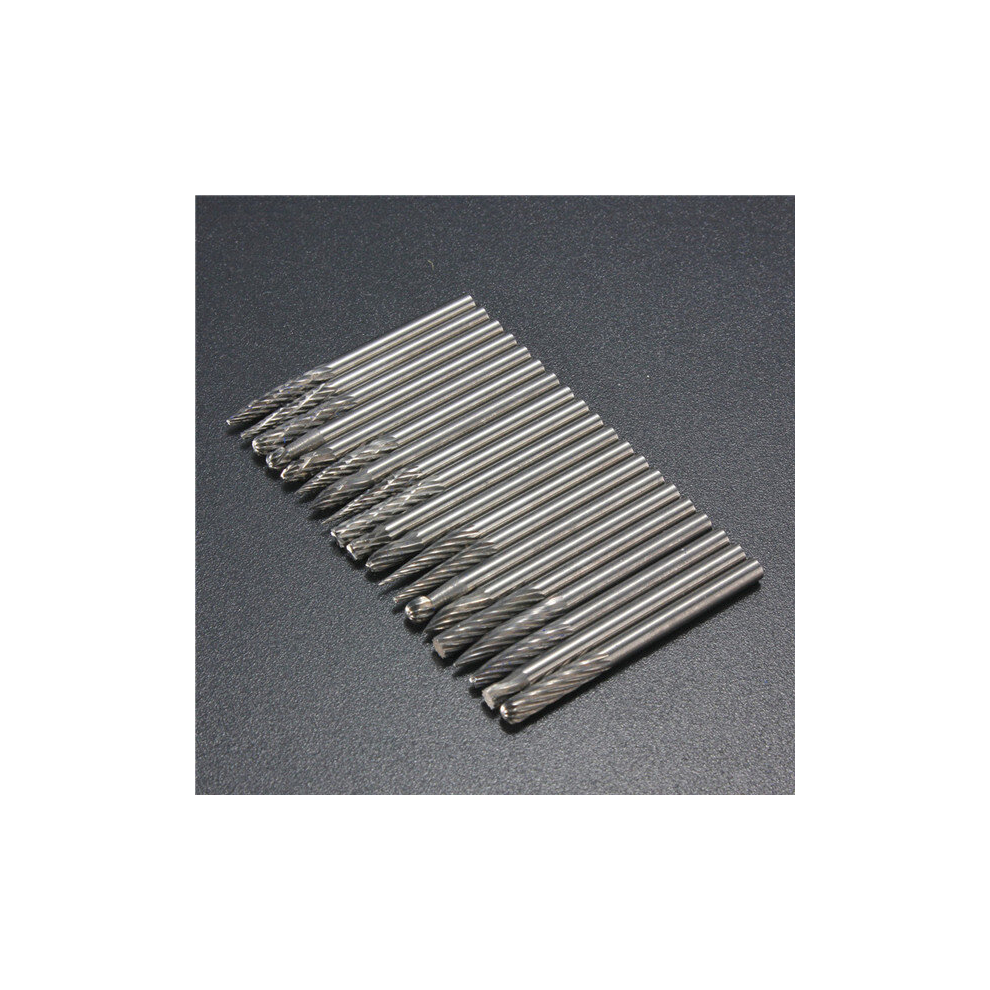 20Pcs 3Mm Tungsten Carbide Cutter Rotary Burr Set Cnc Engraving Bit 190268172639