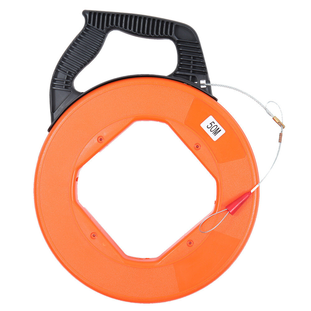 3.8Mmx30/45/50M Fiberglass Cable Puller Fish Tape Reel Conduit Ducting Rodder Pulling Puller 6900363467349