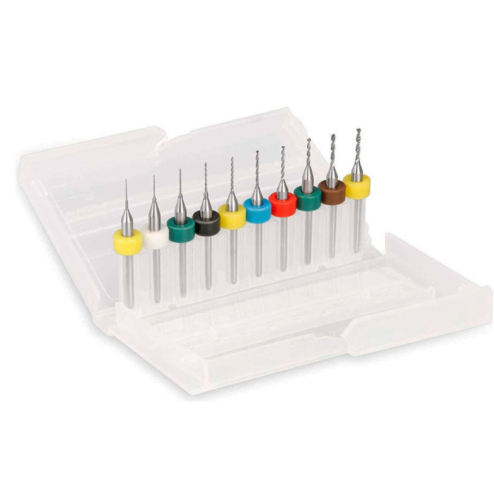 Drillpro 50Pcs Pcb Drill Bits Set 0.3Mm-1.2Mm Spiral Flute Carbide For Jewelry Cnc Engraving Print Circuit Board Stone Dremel 192948120619