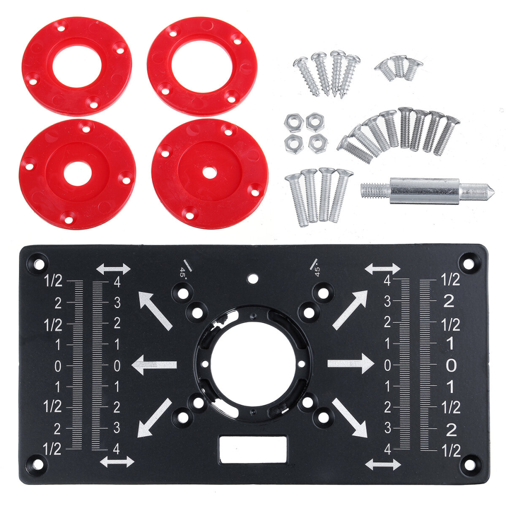 Drillpro 235X120x8mm Trimming Machine Flip Panel Woodworking Router Table Insert Plate For Makita Rt0700c 6906141964925