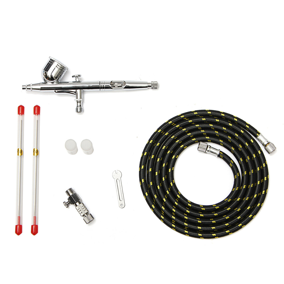 T130k Dual Action Airbrush 0.2/0.5Mm 7Cc Gravity Feed Airbrush Spray Gun Paint Kit Spraying Gun 300742209045