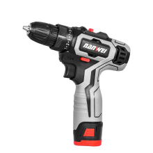 Nanwei 18V Brushed Impact Drill 27N/M Li-ion Rechargeable Electric Flat Drill Screw Driver 2 Speeds 25+3 Gears + 2 Battery