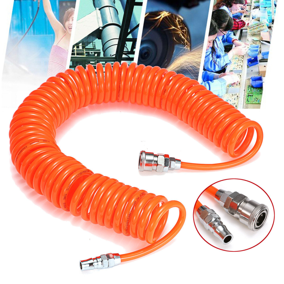9M Air Hose Fittings Recoil Pneumatic Airline Compressor Quick Connector 701828538507