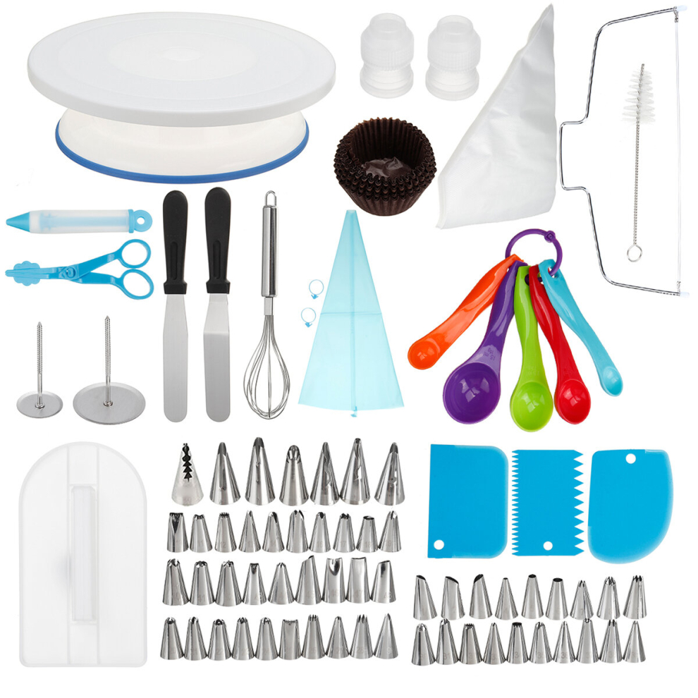 242Pcs Cake Decorating Kit Supplies Baking Accessories Frosting Baking Tool Sets For Home Bake