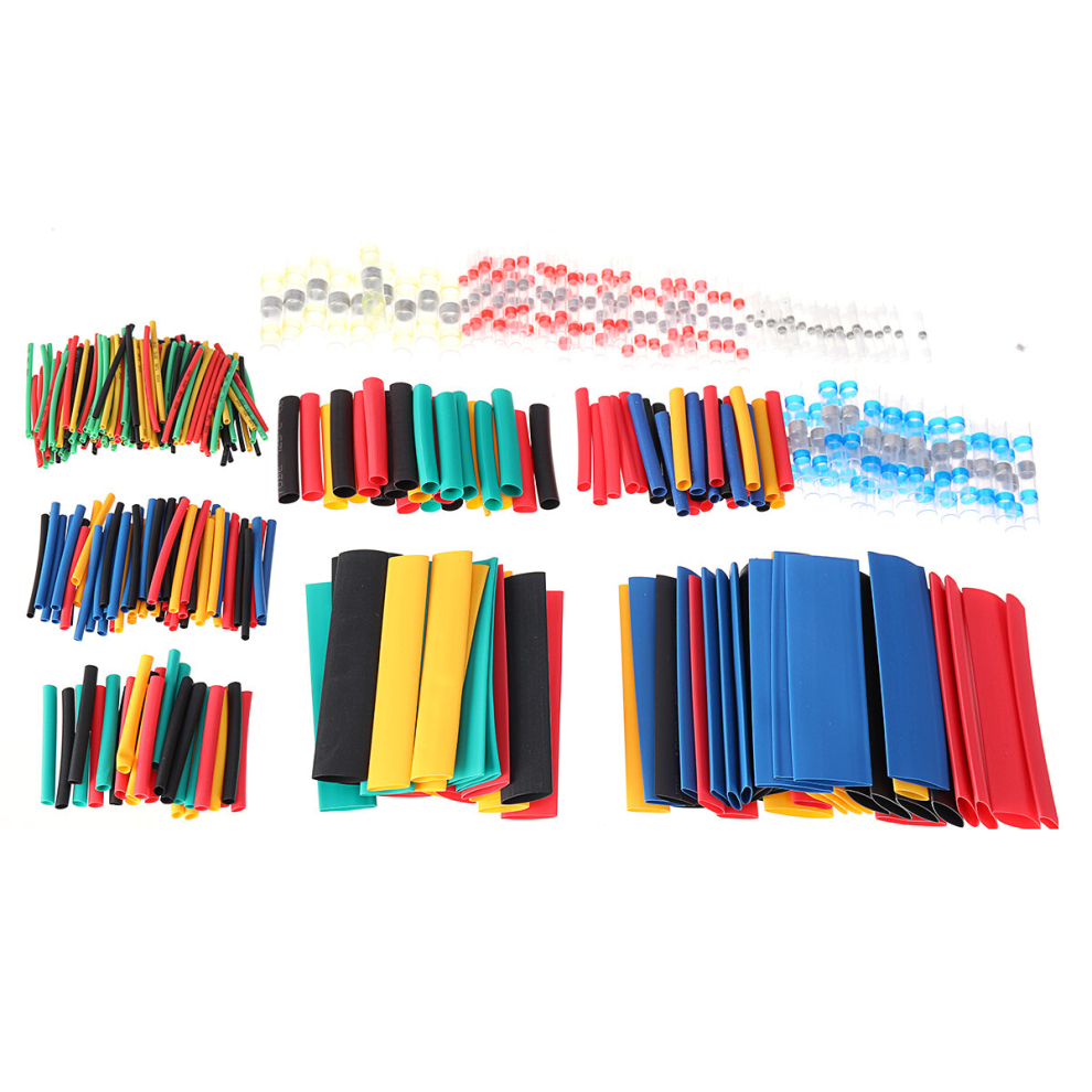 328Pcs Color Heat Shrinkable Tube + 100Pcs Solder Ring Combination Solder Ring Sleeve Kit 611393415762