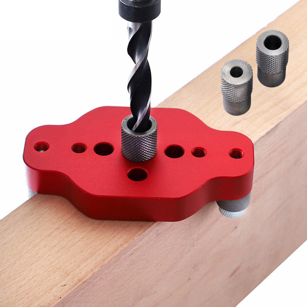 Drillpro Aluminium Alloy Woodworking Self Centering Dowel Jig 6/8/10Mm Straight Hole Locator Puncher 6900060054248