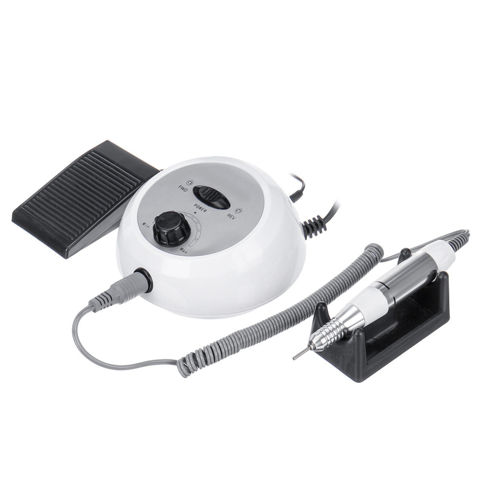 White 25000Rpm Electric Nail Polisher Nail Drill Machine Pen Bit Set Manicure Pedicure Tool