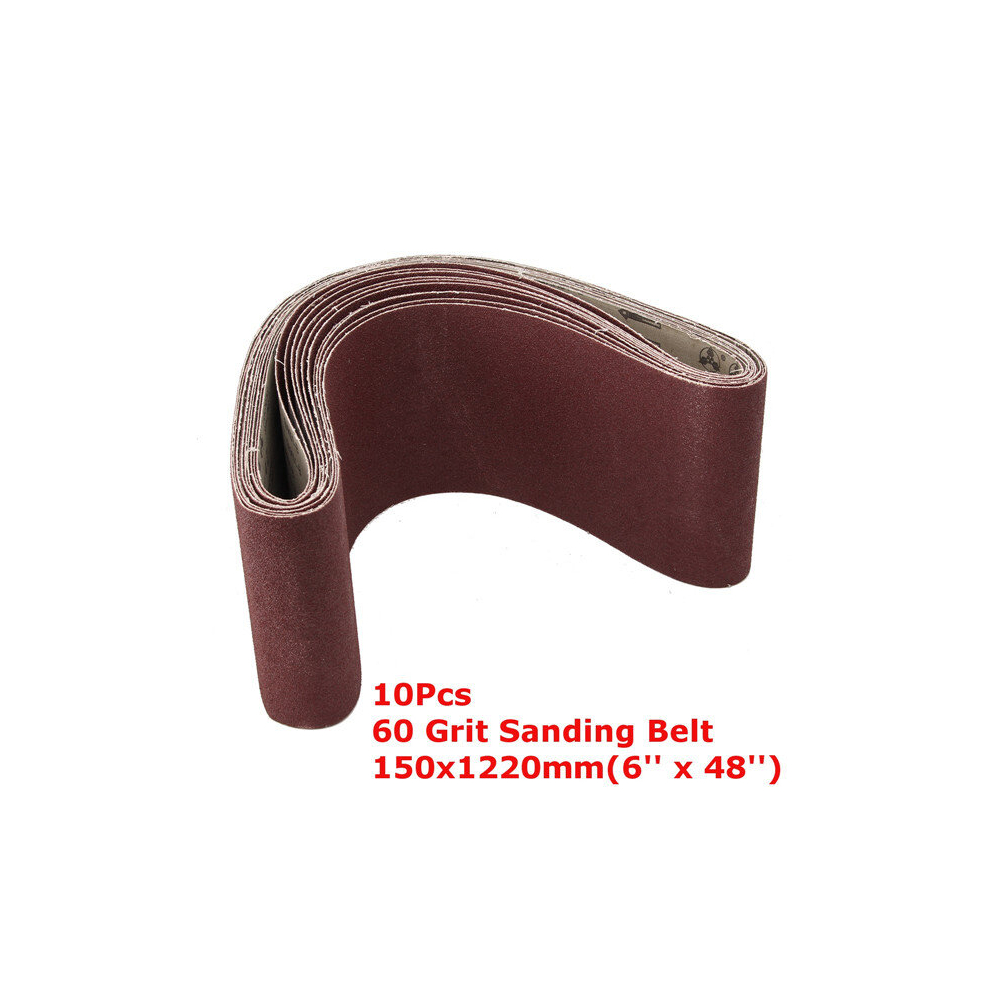 10Pcs 15X122cm 60 Grit Alumina Abrasive Sanding Belts Oxide Abrasive Strips 784958697900