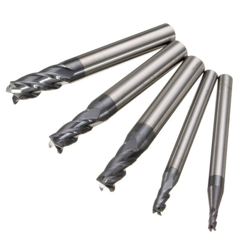 5pcs 2/3/4/5/6mm 4 Flute Tungsten End Mill Cutter