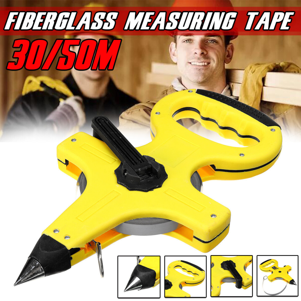 30/50M Fiberglass Measuring Tape Measure Reel For Landscaping Building Surveying 6900083178358
