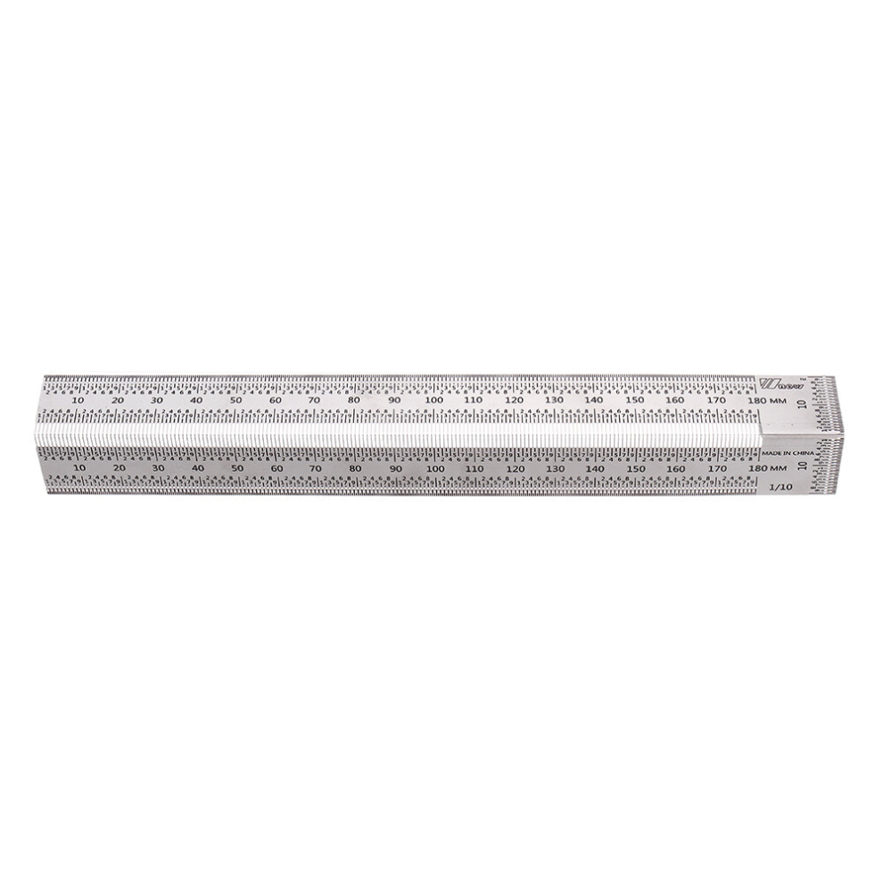 Drillpro 180Mm Stainless Steel Precision Bend Ruler Woodworking 90 Degree Square Marking Ruler Carpenter Hole Positioning Line Scribing Tool 6900061234502