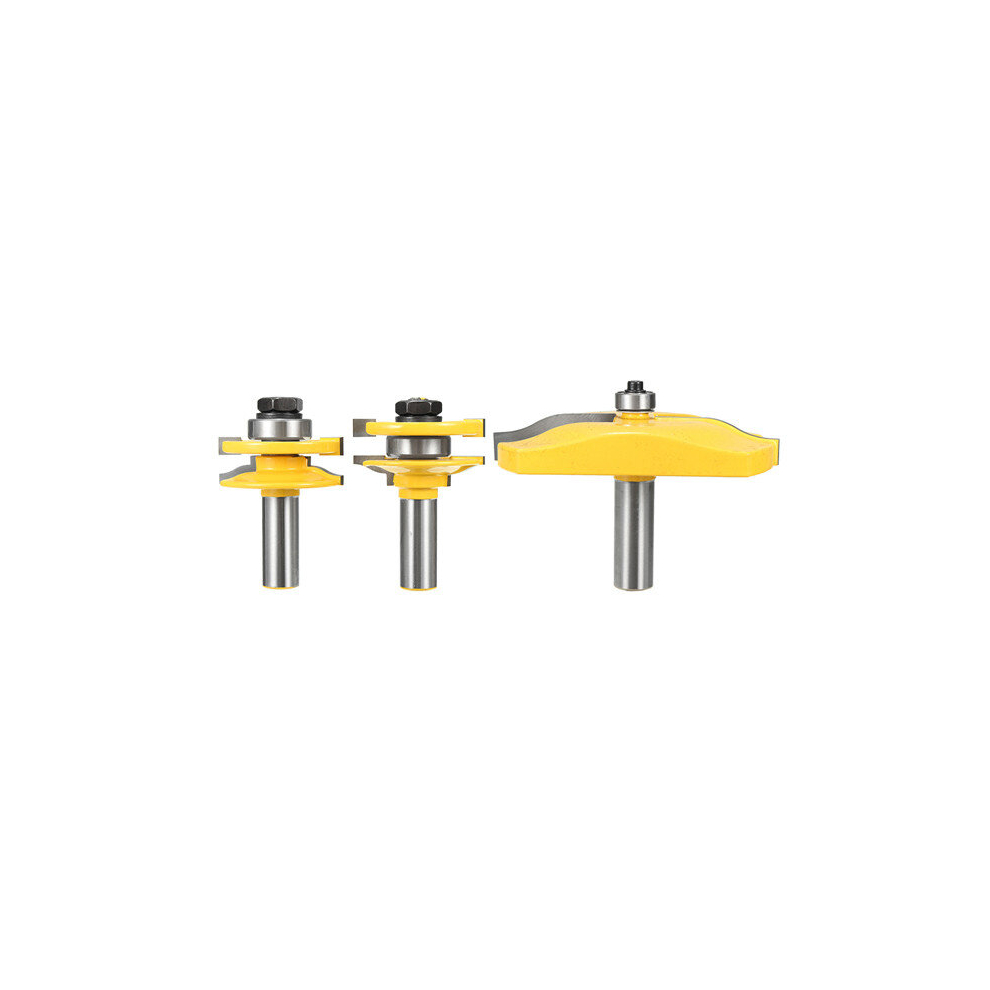 3Pcs 1/2 Inch Shank Router Bit Rail Stile And Panel Raiser Woodworking Cutter 7437038482462