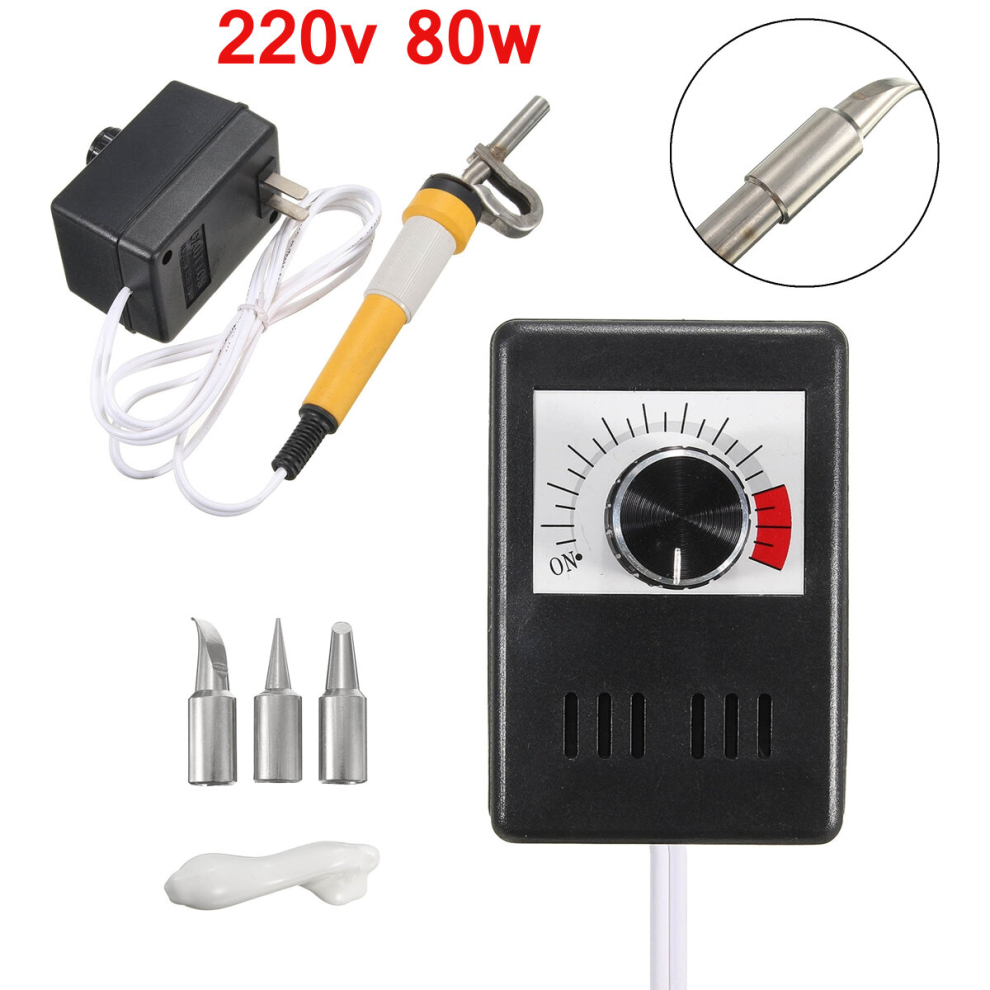 220V 80W Adjustable Temperature Gourd Wood Multifunction Pyrography Machine 791177506753