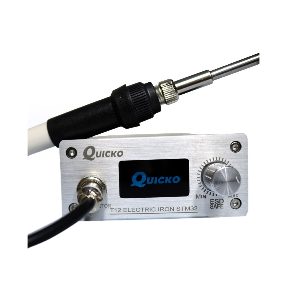 Quicko T12 Stm32 Oled Soldering Station Cnc Panel With 907 Handle T-12K Solder Iron Tip 3796736895719