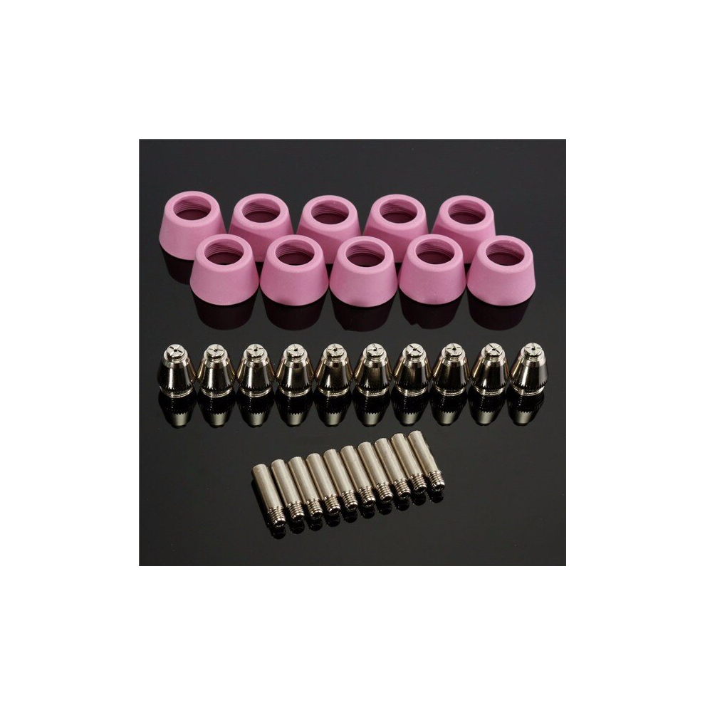 30Pcs Sg-55 Ag-60 Plasma Cutter Torch Consumables Nozzle 40/50/60A Cut Lgk-50/60 300742232050