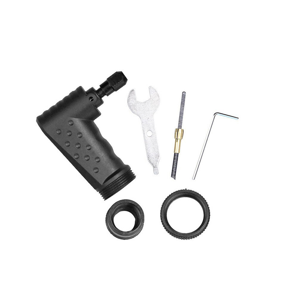 90 Degree Rotary Tool Adapter Attachment Electric Grinder Bender Right Angle Converter 734728633317