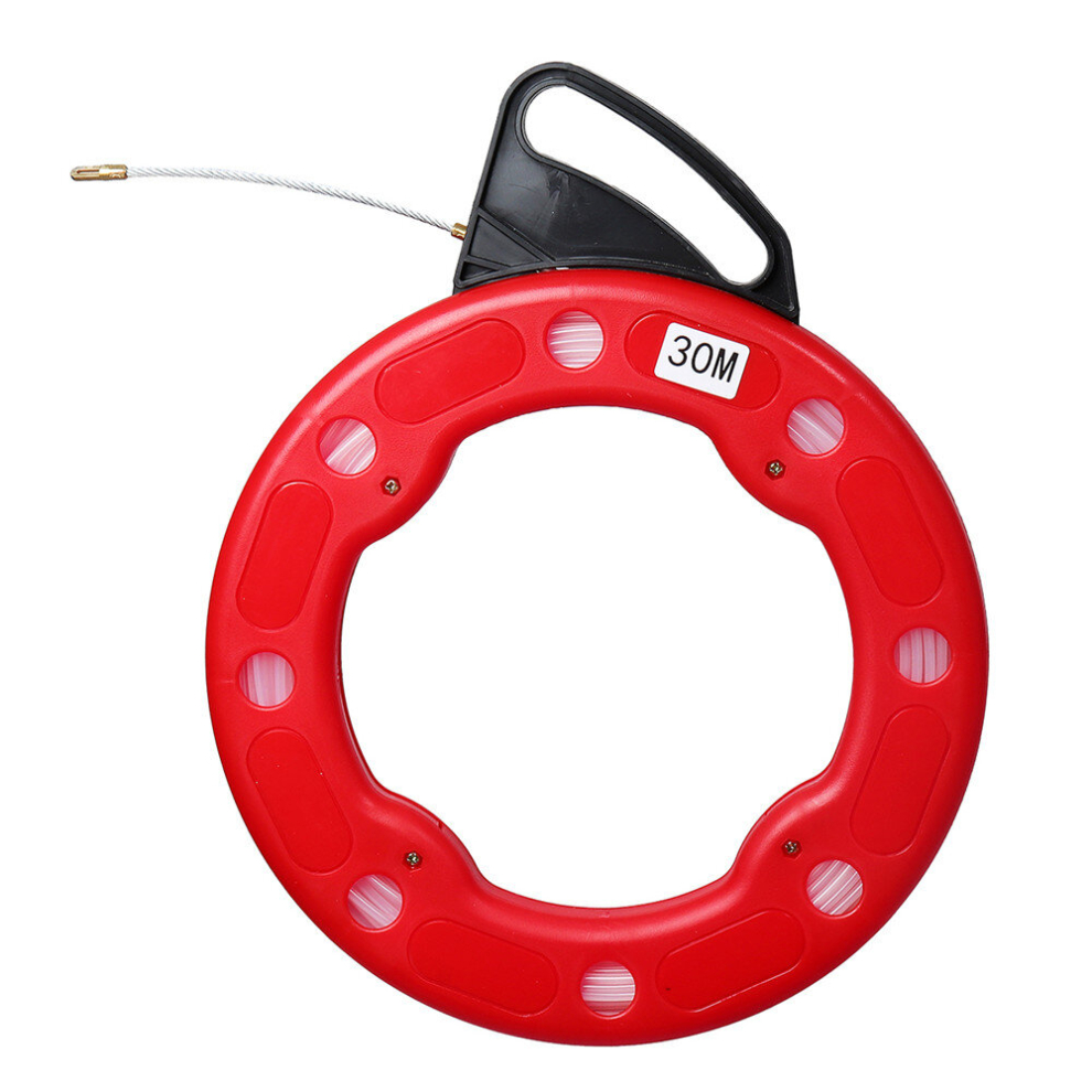 4Mm X 30M Cable Tape Fish Tape Reel Puller Conduit Ducting Rodder Wire Cable For Fiberglass 748497582691