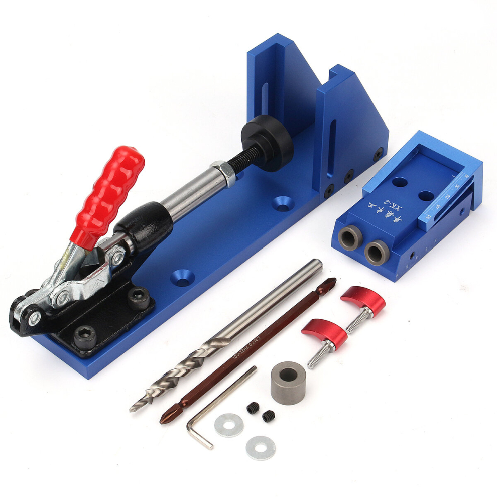 Pocket Slant Hole Jig Wood Working Carpenter Kit Toggle Clamps With Bit 300742201292