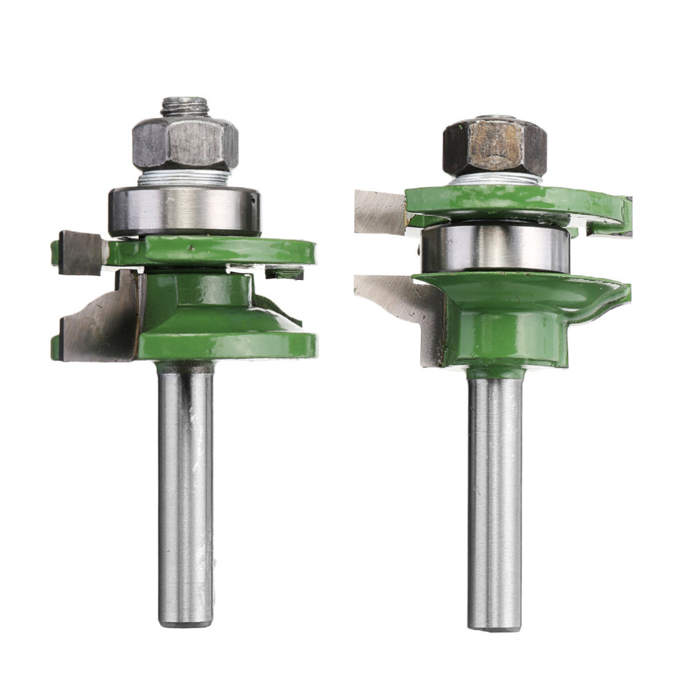 2Pcs 8Mm Shank Tenon Router Bit Cabinet Door Panel Milling Woodworking Cutter 6913833214404