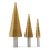 3pcs Titanium Coated HSS Step Cone Drill Bit Hole Cutter 4-12/20/32mm 4