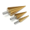 3pcs Titanium Coated HSS Step Cone Drill Bit Hole Cutter 4-12/20/32mm 3