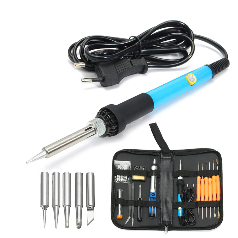 Daniu Professional 110V/220V 60W Adjustable Temperature Welding Solder Soldering Iron Tool Kit 6900192081044