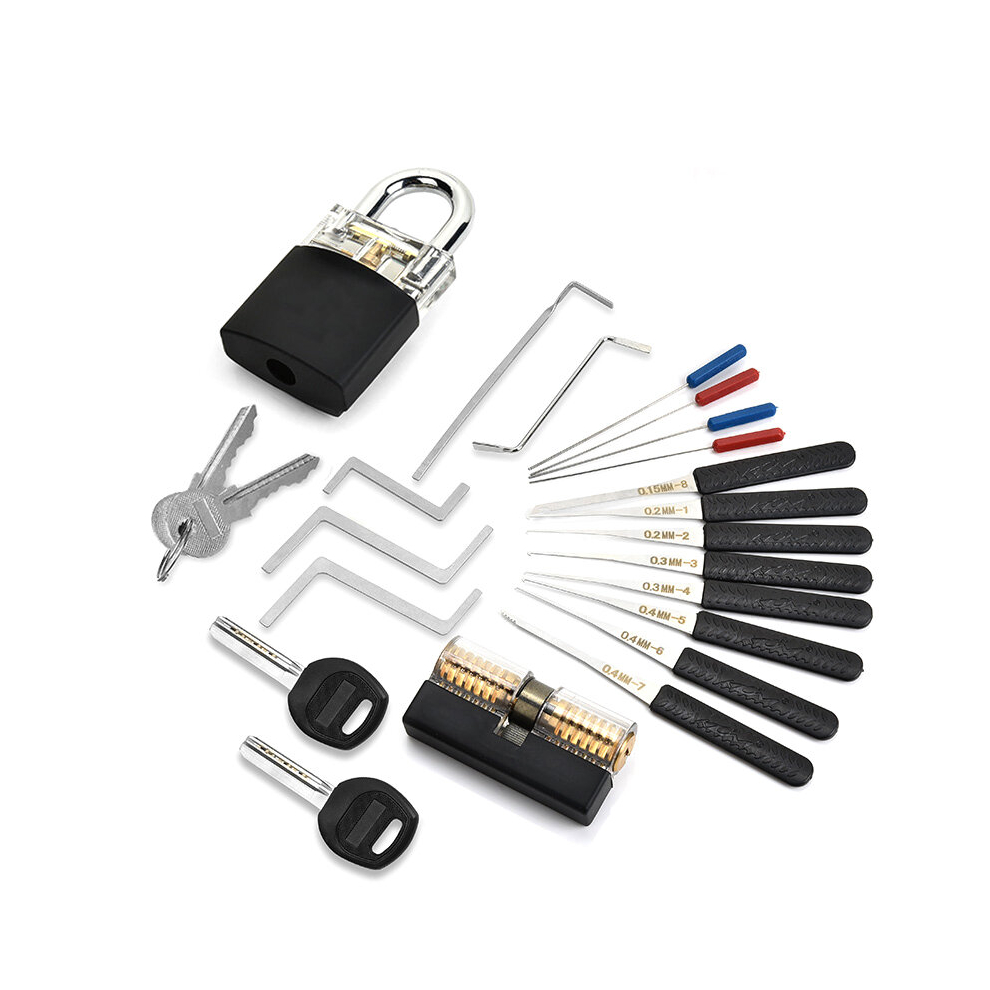 Locksmith Supplies Hand Tools With Practice Lock Pick Set Tension Wrench Broken Key Tool 717643811695