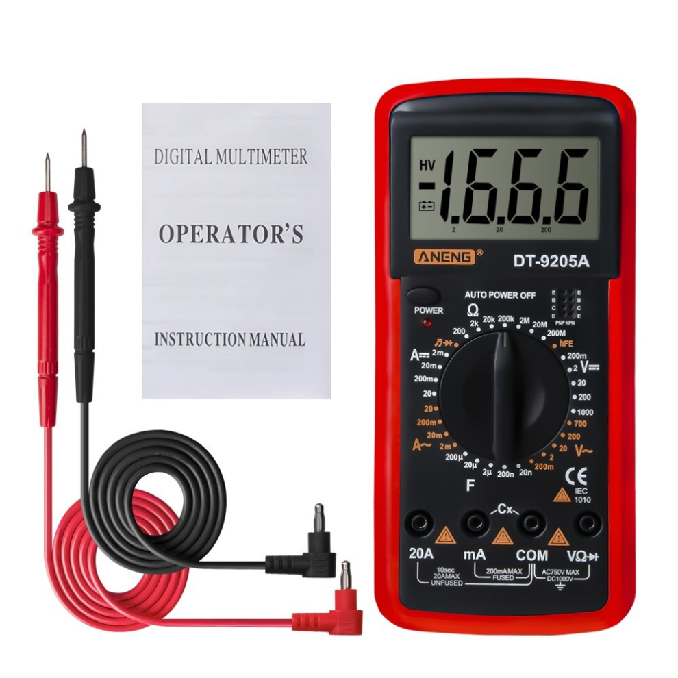 Aneng Dt9205a Digital Multimeter Profesional Transistor Tester Backlight Esr Meter 6900061268446