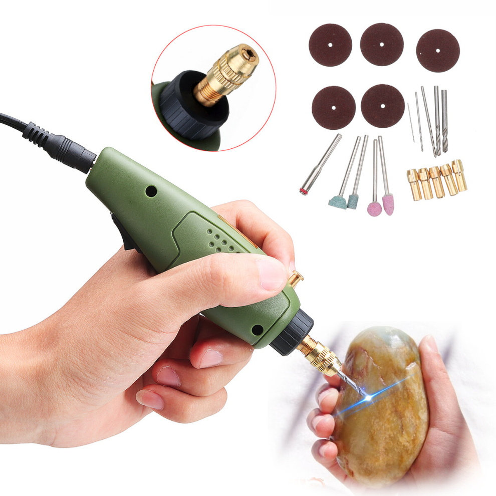 10W 12V Electric Engraving Pen Rotary Tool Kit Hand Drill Grinder Grinding Carving Tool 791177551630