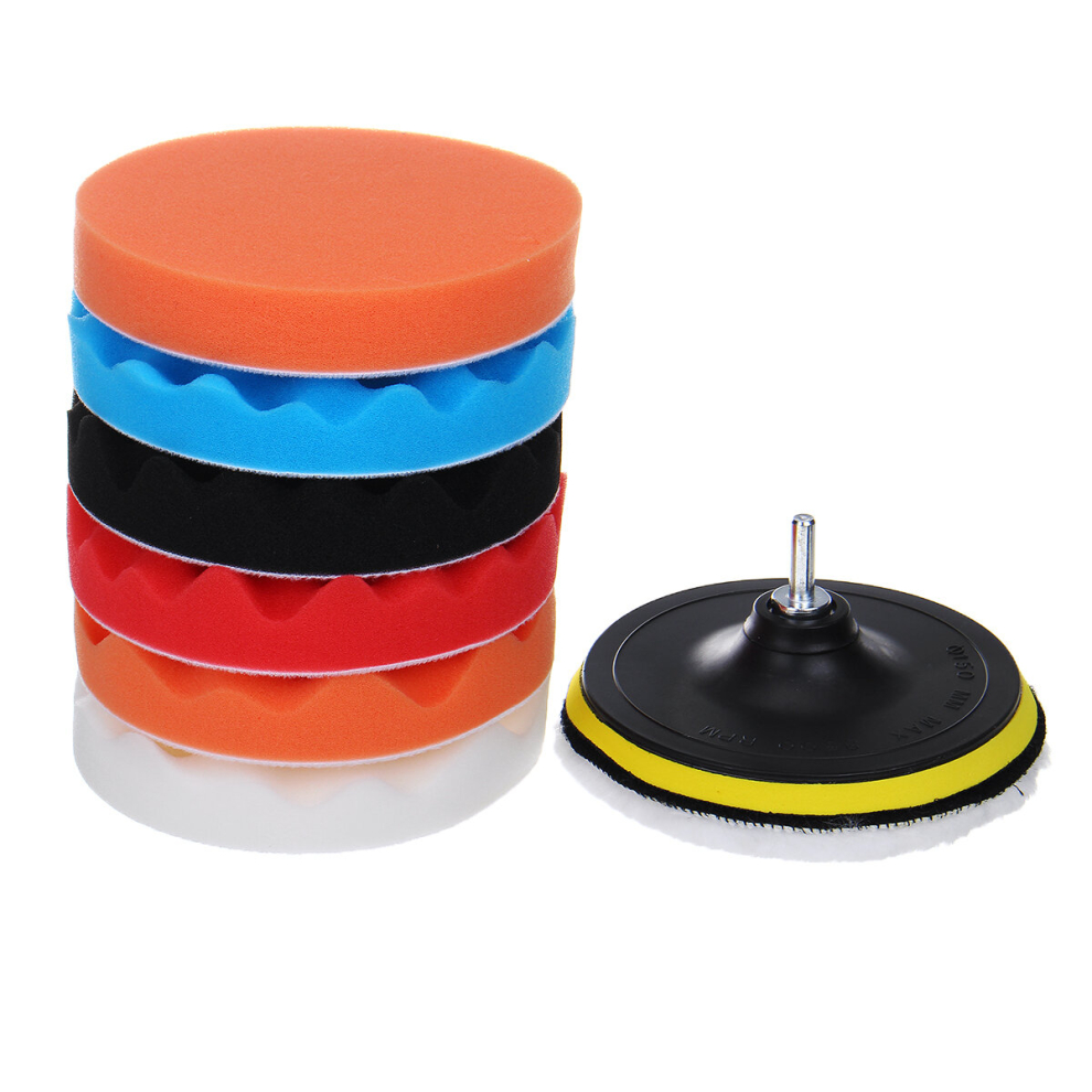 9Pcs 6 Inch 7 Inch Sponge Buffing Polishing Pad Buffer Kit For Electric Auto Polishers 791314916315