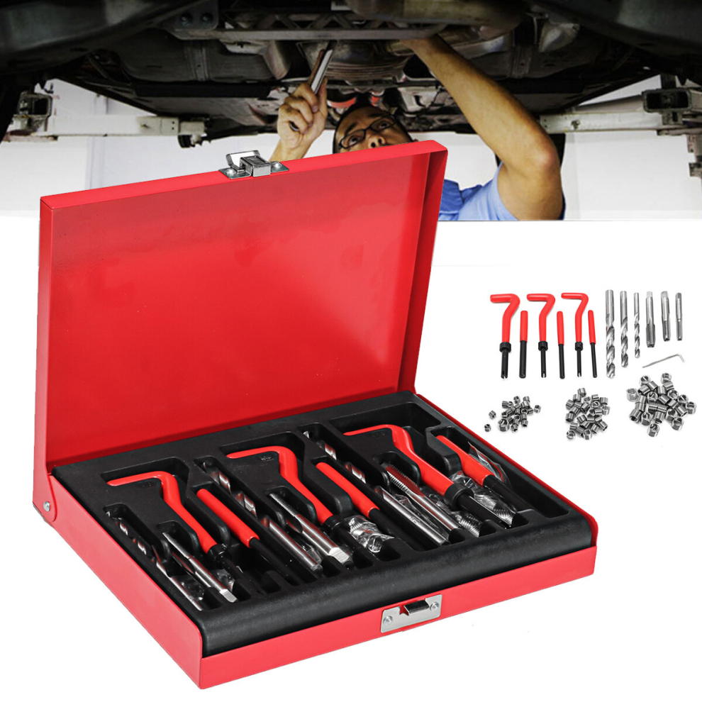 88Pcs Thread Repair Tool Helicoil Metric Rethread M6 M8 M10 Stainless Steel Kit 3357336132378