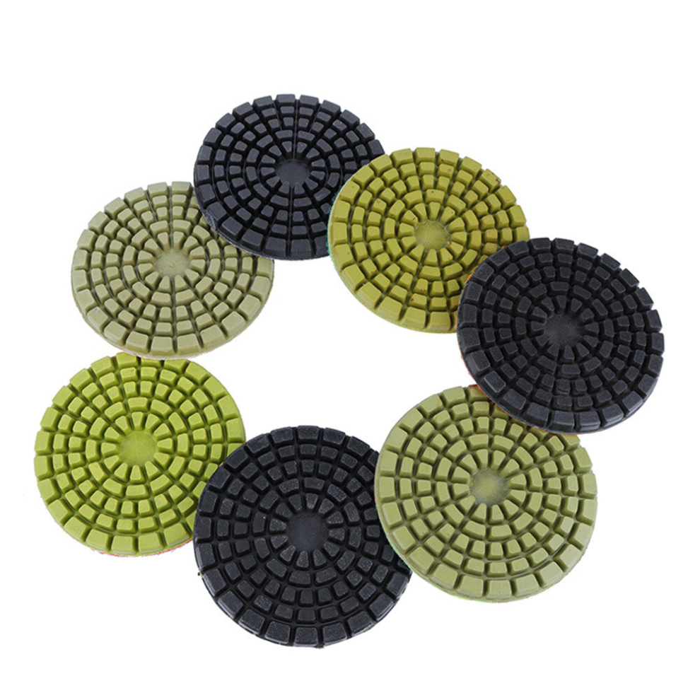 7Pcs 4 Inch Wet Dry Concrete Backer Diamond Polishing Pad Set For Grinder Polishers 4714012468708