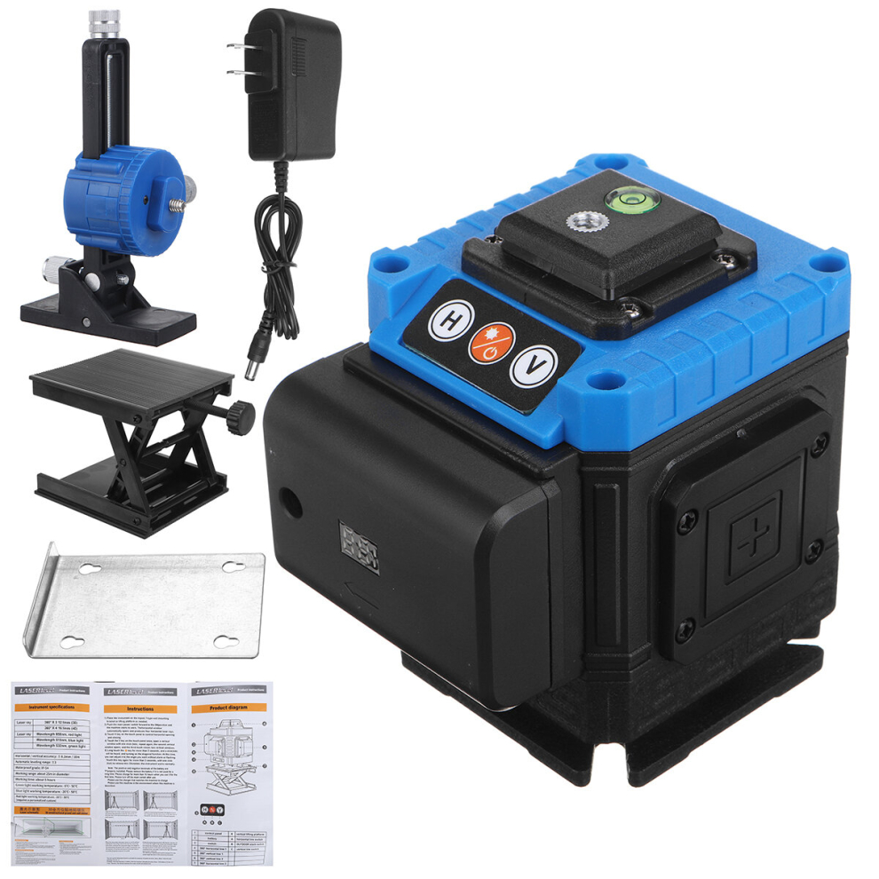 8/12/16 Line Laser Level Digital Self Leveling 360 Rotary Measuring Machine 6900069964791