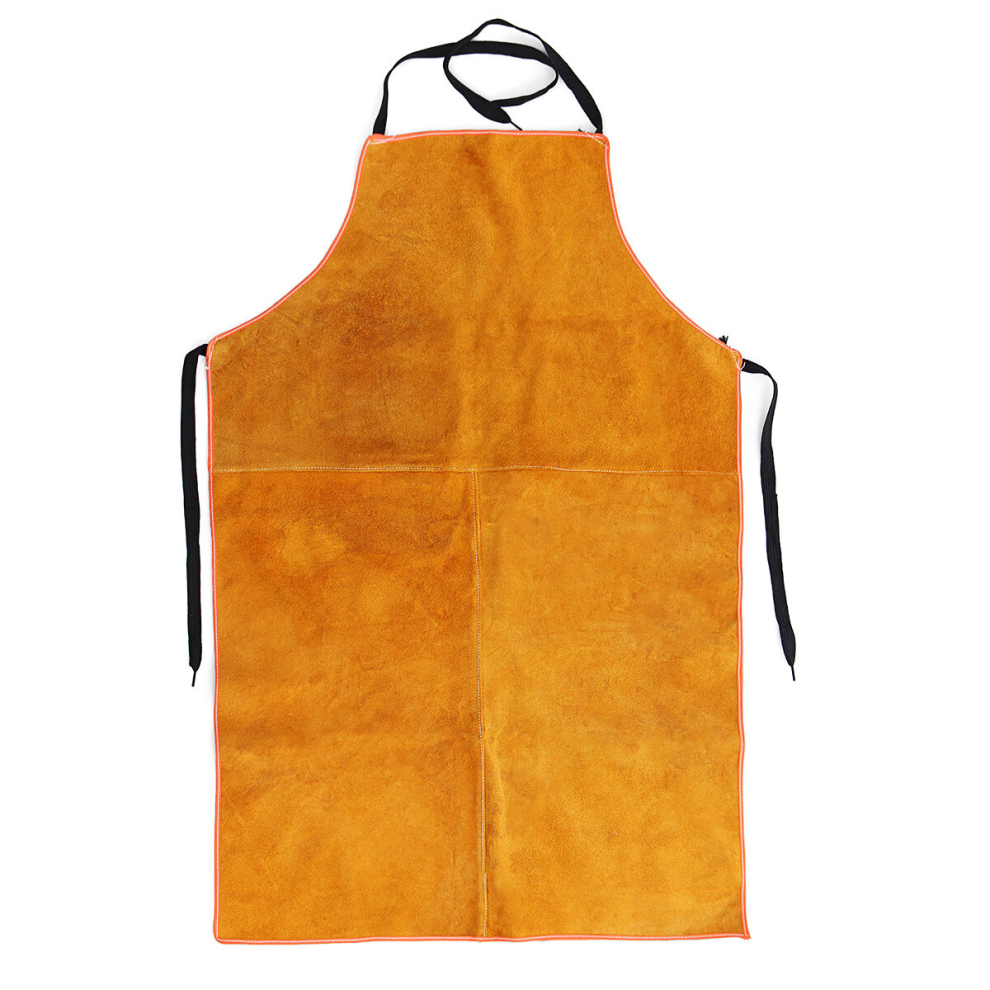 Full Cowhide Leather Welding Apron Bib Blacksmith Apron Protect From Welding Spatter 4712136116574