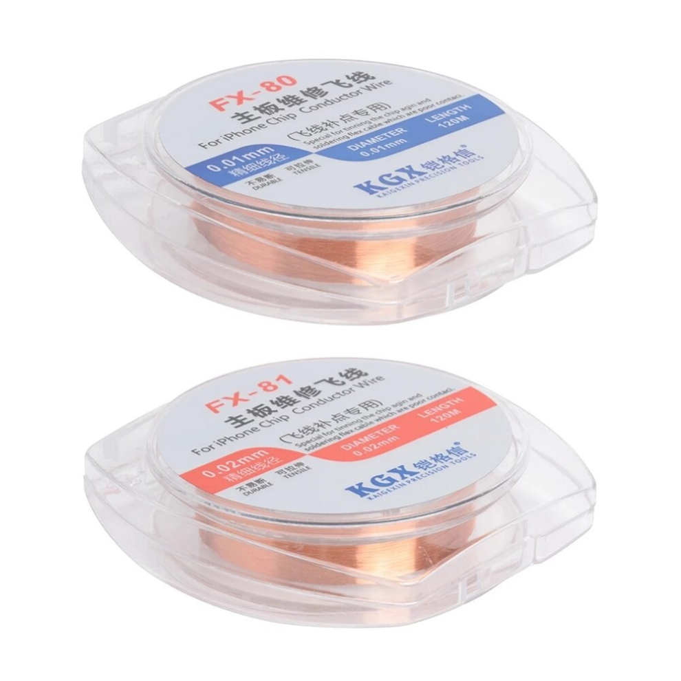 Kgx 120M Copper Link Wire Set Outdoor Mobiile Phone Pcb Repair Tool 0.01Mm/0.02Mm Ornaments For Iphone Motherboard 6900077878882