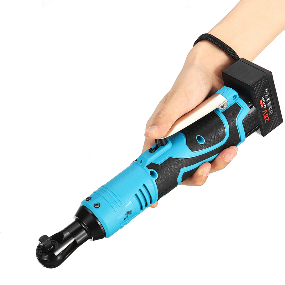 28V Rechargeable Cordless Electric Ratchet Wrench Right Angle Wrench 3/8'' Drive 3796737119562